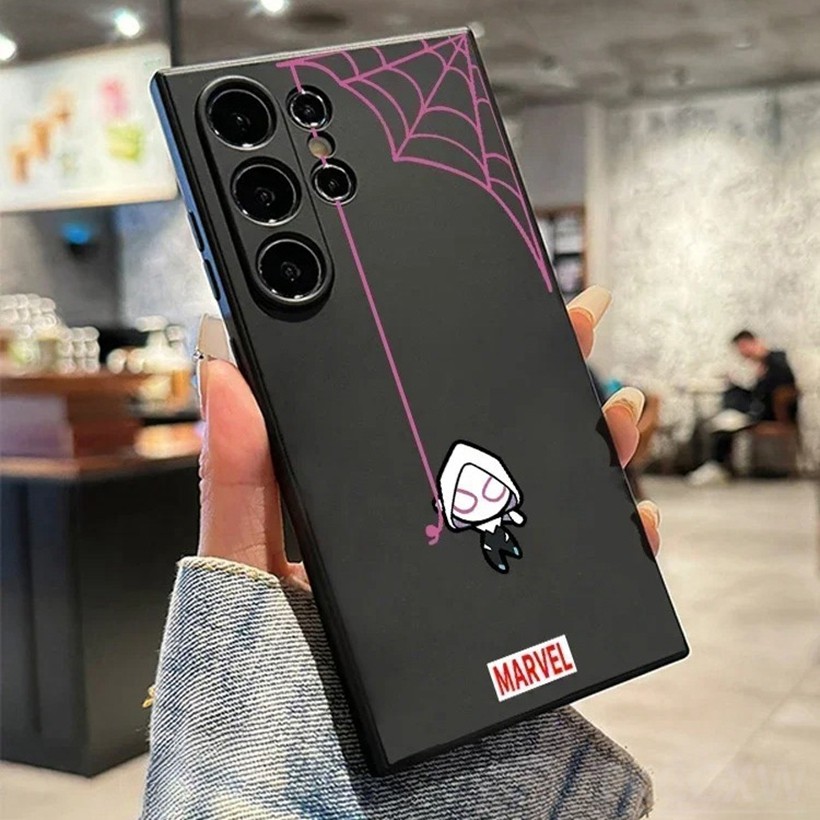 Ốp điện thoại cặp đôi Marvel Spiderman cho Samsung S21 S10 S9 Plus Ultra Note 9 10 20 Ốp lưng silicon siêu lỏng