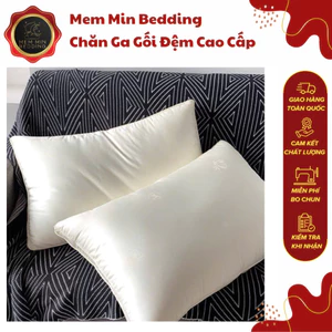 Ruột Gối Lụa Tơ Tằm HOTTREND Gối Siêu Mềm Mịn Chất Liệu Bông Sơ Đậu Lành Từ Thiên Nhiên - MemMinbedding Luxury