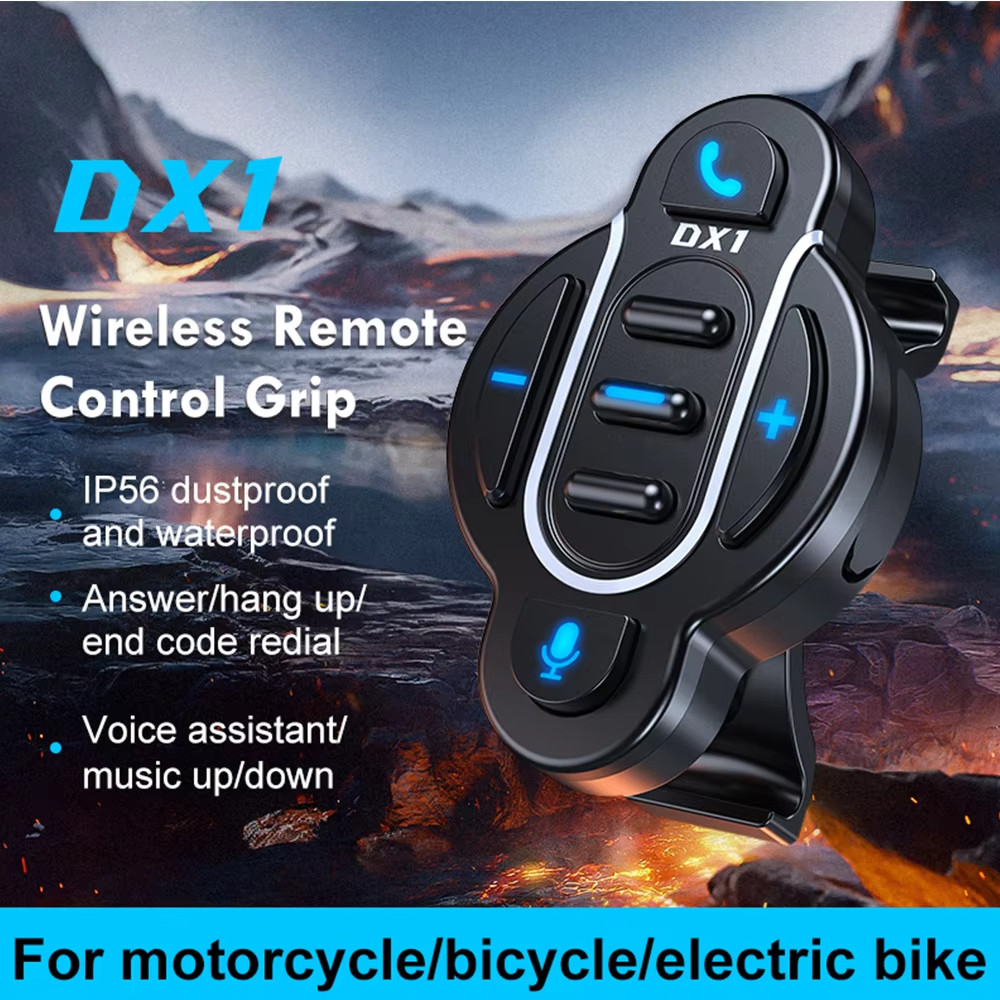 Bluetooth không dây 5.4 Bộ điều khiển từ xa Xe máy Xe đạp Tay lái Bộ điều khiển rảnh tay Cuộc gọi chống nước Nút phương tiện Phát nhạc