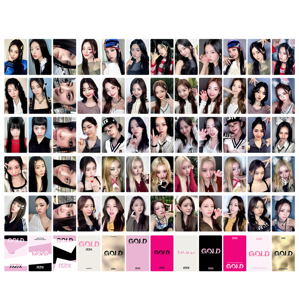 5 Cái / bộ ITZY GOLD Lomo Card Algorhythm Album Giáng Sinh Giết ĐÔI CỦA TÔI Thiệp Chúc Mừng Mùa Chaeryeong Yuna Lia Ryujin Yeji Bưu Thiếp Kpop YM