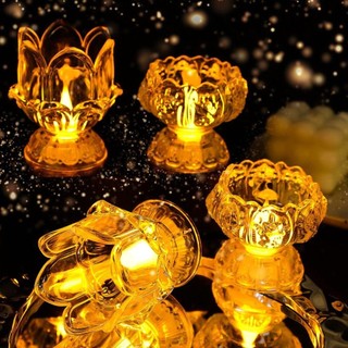 [COD] Đèn ngủ LED NOOKSTORY, Đèn nến điện tử lãng mạn, Đèn bền mô hình hoa sen trong suốt thời trang để trang trí bầu không khí tiệc lễ hội
