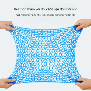 Đệm Ngồi Gel Tổ Ong 3D Bunnies House Silicon Lót Ghế Ô Tô Văn Phòng Êm Ái Chống Đau Lưng Hiệu Quả