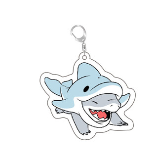 Các cá mập Keychain Acrylic dễ thương Jeff túi Mặt Dây chuyền móc chìa khóa vòng Keyring phụ kiện trang sức cho