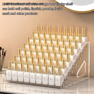 [savemoneyeveryday] Acrylic Trong Suốt Nhiều Lớp Sơn Móng Tay Màn Hình Đứng Son Môi Hộp Bảo Quản Nail Salon Mỹ Phẩm Để Bàn Giá Trưng Bày [vn]