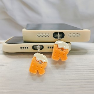 Điện Thoại Di Động Cắm Bụi Với 26 Chữ Cái Tiếng Anh Kem Nhựa Bánh Quy Mặt Dây Chuyền Nhỏ Trang Trí Điện Thoại Di Động Cắm Bụi