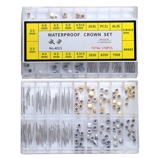 170 Cái / hộp Đồng Hồ Vương Miện Đồng Hồ Thân Phụ Kiện Thay Thế Các Loại Mái Vòm Đầu Phẳng Phụ Kiện Đồng Hồ Bộ Dụng Cụ Sửa Chữa Cho Đồng Hồ Chuyên Nghiệp Phụ Kiện Đồng Hồ