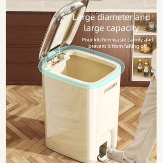 Đôi Mở Và Đóng Thùng Rác Có Thể Bàn Đạp Bấm Tay Tiện Lợi Mở Và Đóng 30cm Đường Kính Cực Lớn Nhà Bếp Phòng Tắm Thép Không Gỉ Lưu Trữ Dụng Cụ Tiện Dụng