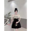 VÁY TRỄ VAI BÈO BỒNG BỀNH KÈM TAG ĐÁ E401 BYJOLIE