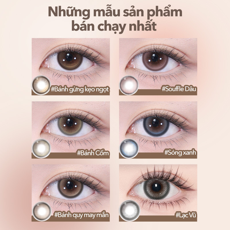Ảnh Kính áp tròng dùng một lần moody, 6 tháng, mẫu nâu đen tự nhiên, độ cận 0-7, độ giãn tròng 14.0 - 14. 5mm, giá 1 cặp (02 chiếc) 2