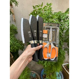 combo 3 dao làm  bếp nhật ( tặng kèm 1 kéo làm  bếp nhật).