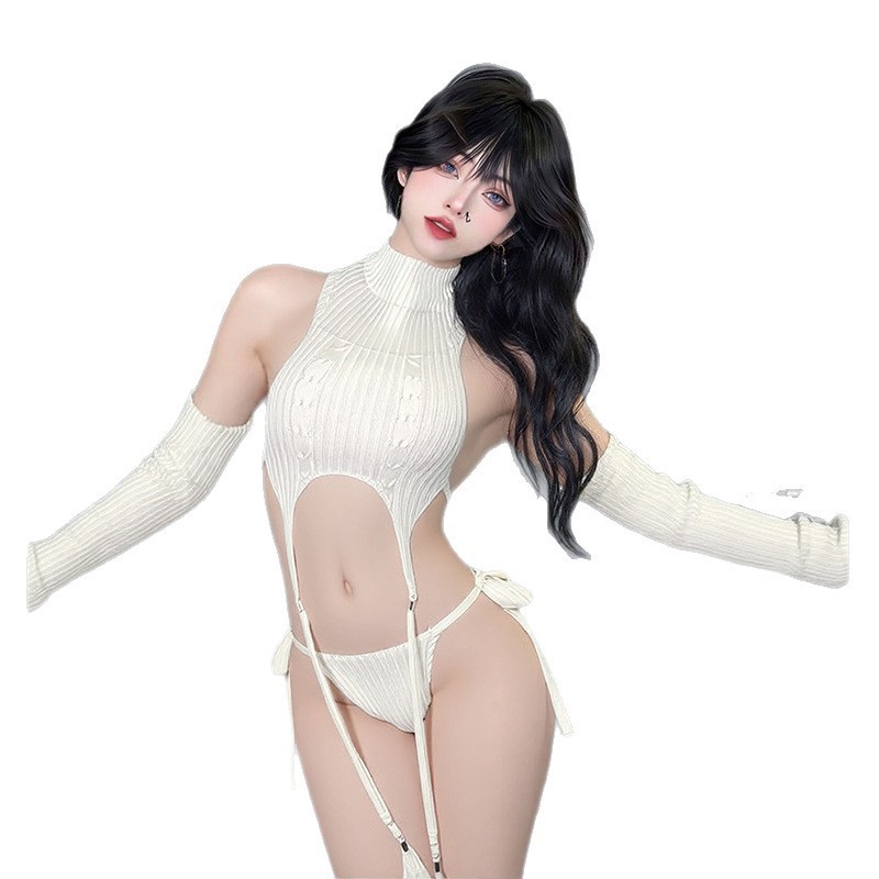 Đồ lót sexy Pure Desire, áo len không lưng, COS ngây thơ, sát thủ Otaku, cổ cao