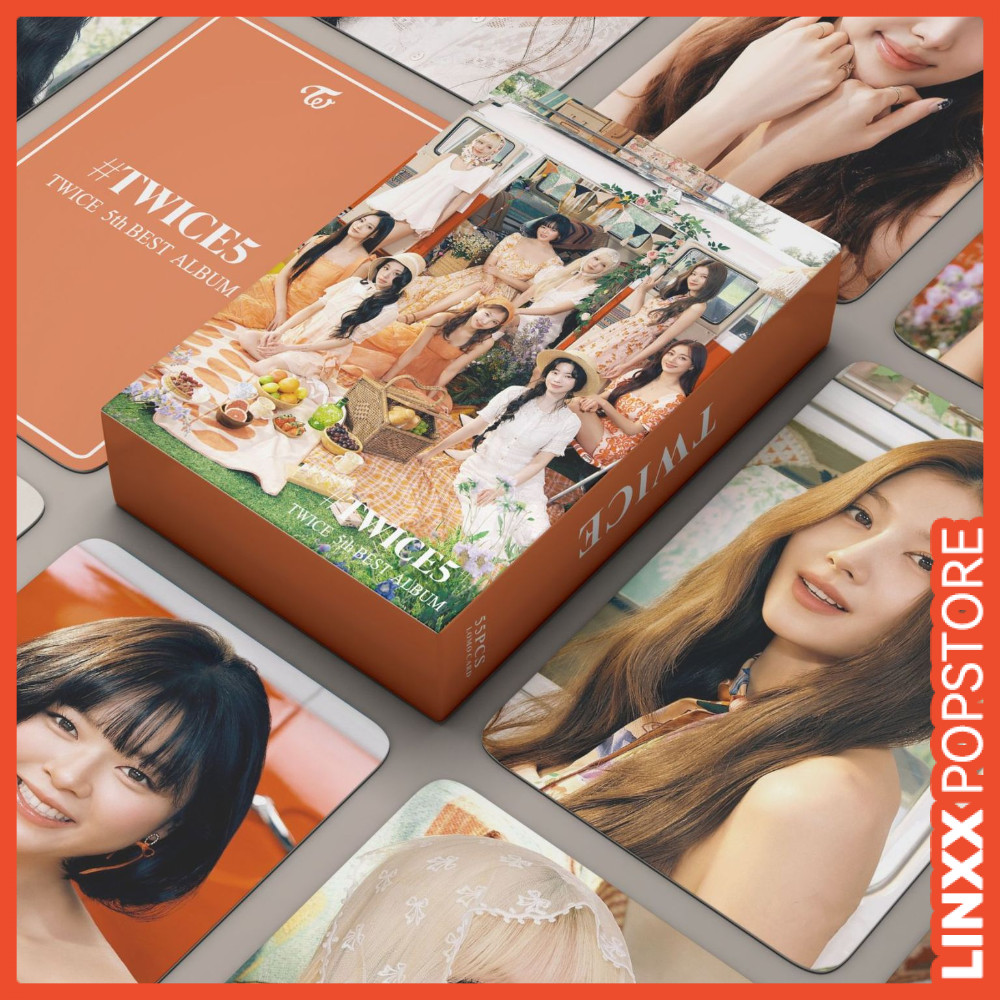 LINXX 55 Chiếc TWICE5 Album TWICE K-Pop Nhóm Cô Gái LOMO Laser Photocards Bộ Sưu Tập Hàng Hóa Cao Cấp Bộ