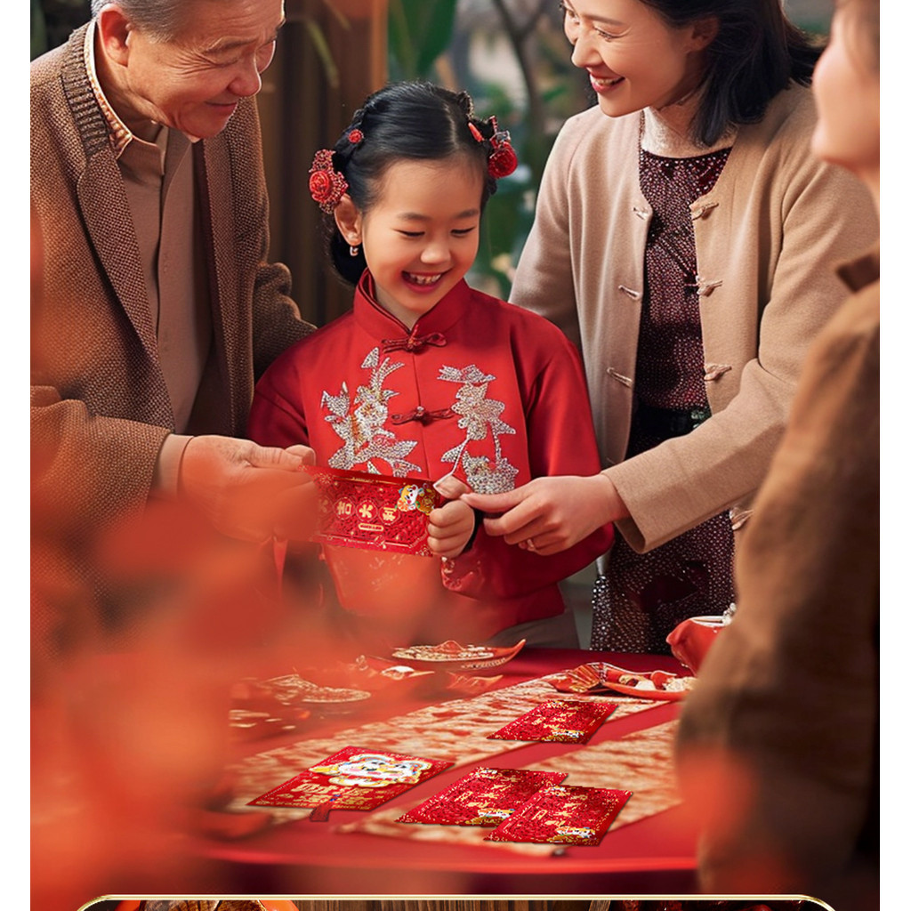 Sáng tạo năm con rắn rỗng gói màu đỏ phong bì 2025 Angpao CNY gói màu đỏ trẻ em người lớn tuổi Kinh doanh phong bì màu đỏ Năm con rắn ang pow Năm mới phong bì gói màu đỏ Tết Nguyên Đán luc