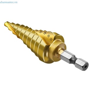 Charmantcc1 4-22mm cho khe cắm xoắn ốc phủ titan 4241 Chân lục giác Chùa Mũi khoan Bước Dril