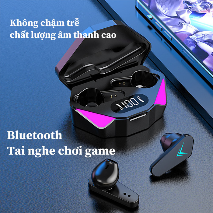 X15 Tws Không Dây Bluetooth Game Thủ Âm Thanh Nổi Độ Trễ Thấp Tai Nghe Nhét Tai Esport Tai Nghe Chơi Game