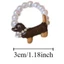 Bông tai Dachshund MCODECOVED, Vòng tay Kawaii Vòng cổ hoạt hình, Mũ đội đầu bằng kim cương giả sáng tạo Axit axetic Quà tặng nhẫn chó con