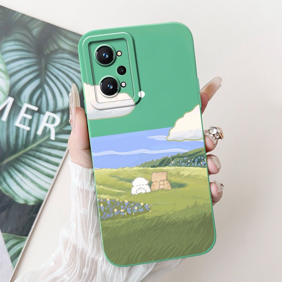 Dành Cho Realme GT Neo2 Ốp Lưng RMX3370 Mèo Gấu Trúc Dễ Thương Thời Trang Silicon Ốp Lưng Cho Realme GT Neo 2 Ốp lưng Chống Sốc