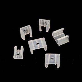 POCKETN 100 Chiếc Khóa Gắn Đèn, Giá Đỡ Đèn Lắp Dải LED 8-20mm Kẹp Cố Định, 5050 / 5730 / 2835 Nhựa 220V Linh Hoạt COB Giá Đỡ Đèn Tường Kết Nối
