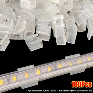[Vận chuyển nhanh] Kẹp cố định dải đèn LED IDEANEST 100 chiếc, Khóa gắn đèn 8-20mm, Đầu nối giá đỡ đèn tường bằng nhựa COB linh hoạt 5050 / 5730 / 2835 220V