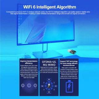 900mbps USB WiFi 6 Bluetooth 5.4 Adapter 2 trong 1 Dongle Dual Band 2.4G 5G Mạng Không Dây Wlan Thu