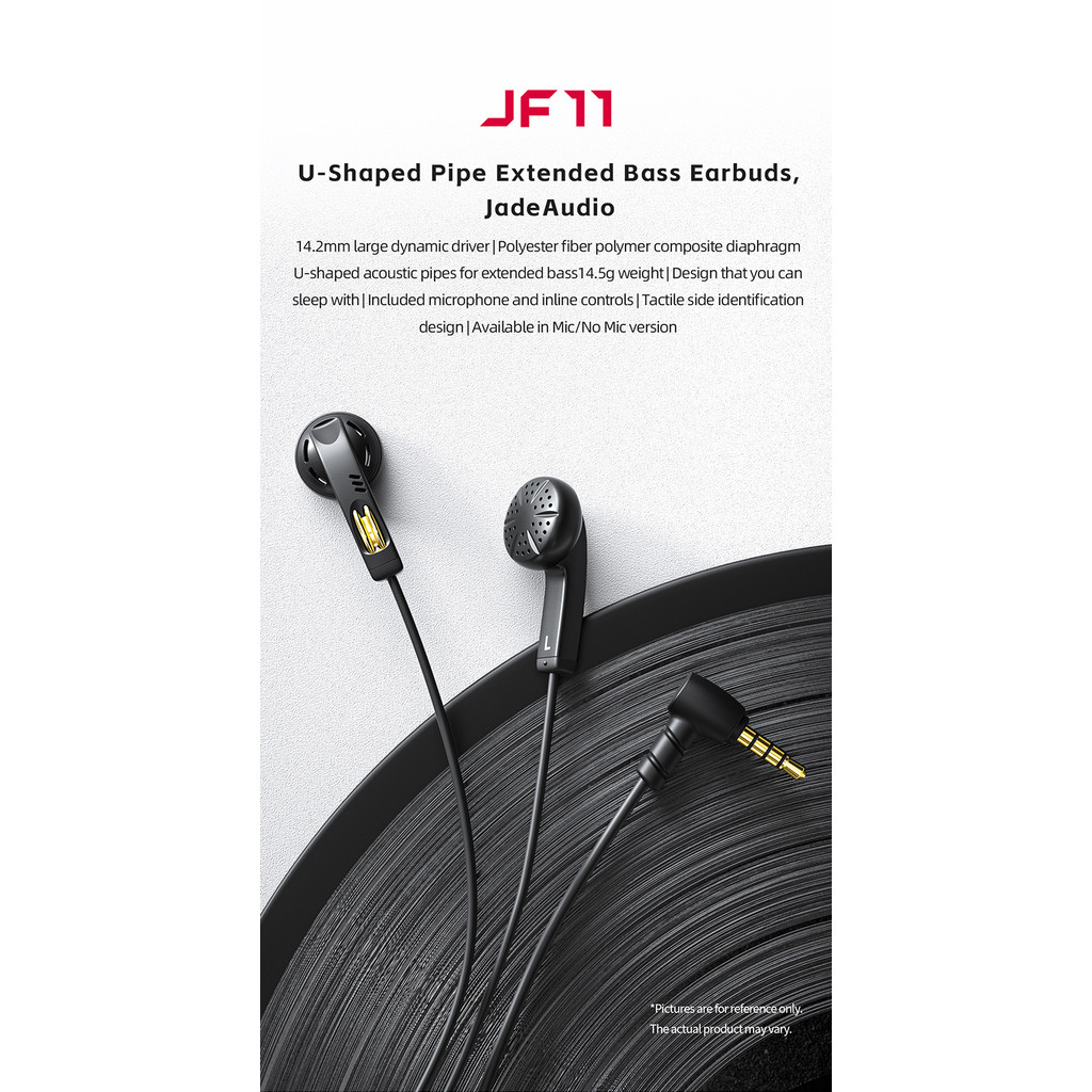 Tai nghe Hifi hình chữ U Fiio JF11 14,2mm Trình điều khiển năng động Tai nghe có dây Bass Âm nhạc thể thao Tai nghe có Mic