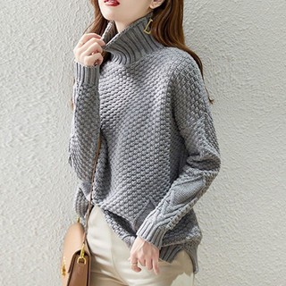 Áo Len Rời Nữ Thời Trang Thu Đông Dày Phong Cách Hàn Quốc Thu Đông Áo Len Dài Tay Áo Chui Đầu Áo Len Cổ Rùa