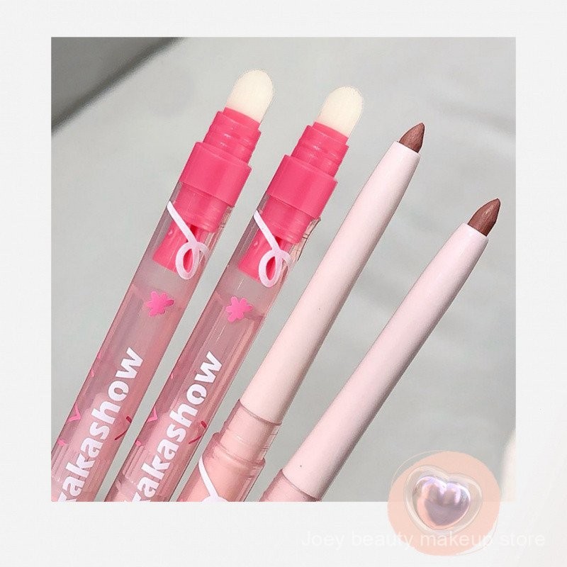 Kakashow Misty DUDU môi lót kakashow 雾感MAGMAG线笔 phác thảo hình dạng môi lâu dài màu vẽ mờ màu Trần Đầu Kép với đầu bàn chải đôi kết thúc phác thảo môi lót wayz