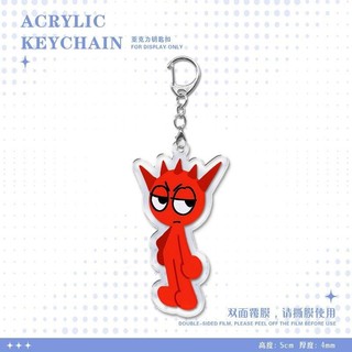 Sprunki Q Phiên Bản Keychain Sinh Viên Ba Lô Mặt Dây Chuyền Phụ Kiện Quà Tặng Cho Bạn Bè Vui