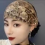 Mũ Bonnet ROLY, Khăn trùm đầu thêu hoa đàn hồi, Vỏ thoáng khí Tóc trắng Full Cover Đầu quấn Mũ mùa hè