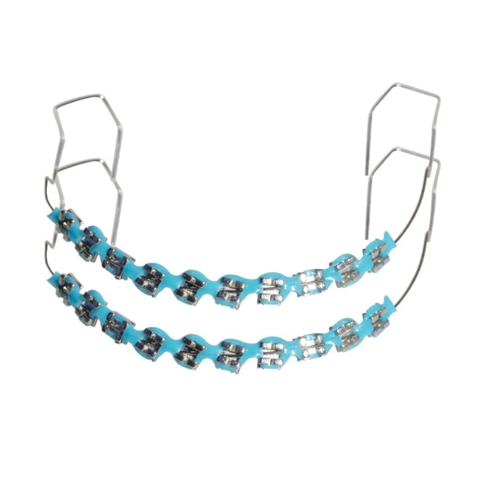 JIMMYCHOOEC 1 Cặp Dây Buộc Chỉnh Nha, Với Dây Kim Loại Trang Trí Nha Khoa Trang Trí Răng Tạm Thời, Phụ Kiện Niềng Răng Chân Đế Giả Nhiều Màu Sắc Giá Đỡ Kim Loại Răng