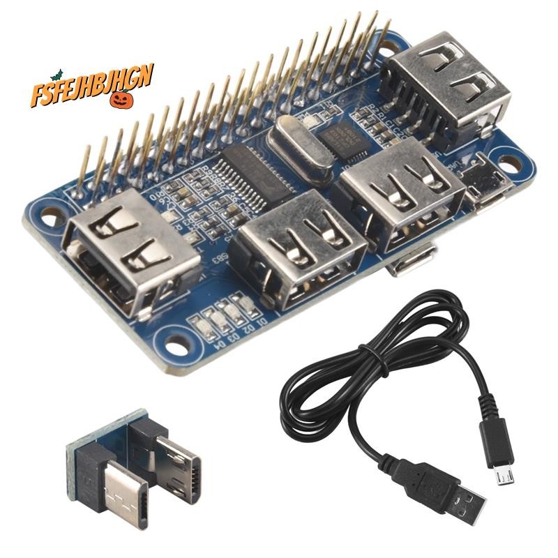 4 cổng USB HUB HAT cho bảng mở rộng 3 / 2 / Zero W USB sang UART để gỡ ...