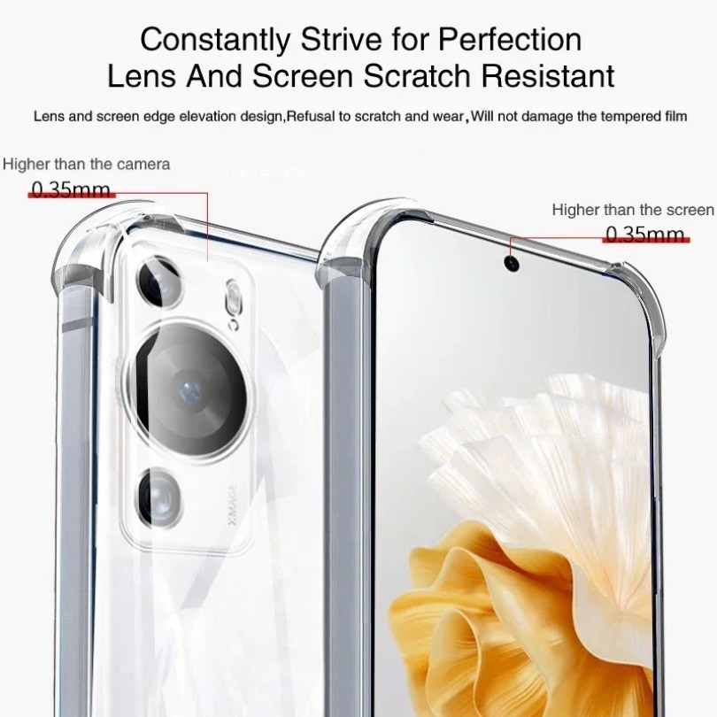 Túi Khí Mềm Silicon Chống Sốc Dành Cho Huawei P60 Pro Art P60Pro P60Art Trong Suốt Chống Sốc Coque Ban Đầu Ốp điện thoại Funda