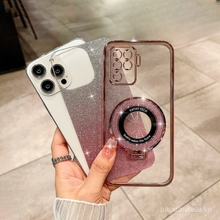 Ốp lưng cho OPPO A94 A74 A54 A95 A16S A17K A15S A31 A53 A76 A96, mạ kim tuyến, giá đỡ, ốp lưng silicone từ tính