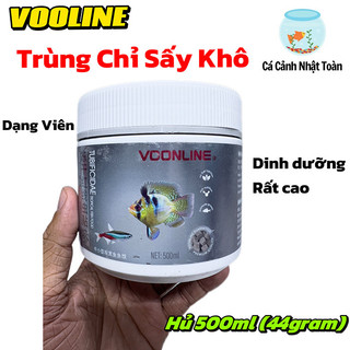 Hủ 500ml Dạng VIên Nén Trùng Chỉ Sấy Khô Vooline Thức Ăn Dinh Dưỡng Cao Cấp Cho Các Loại Cá Cảnh