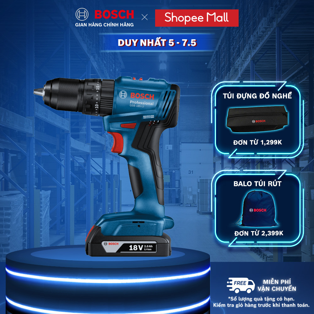 Ảnh Máy khoan động lực dùng pin Bosch GSB 185-LI 1