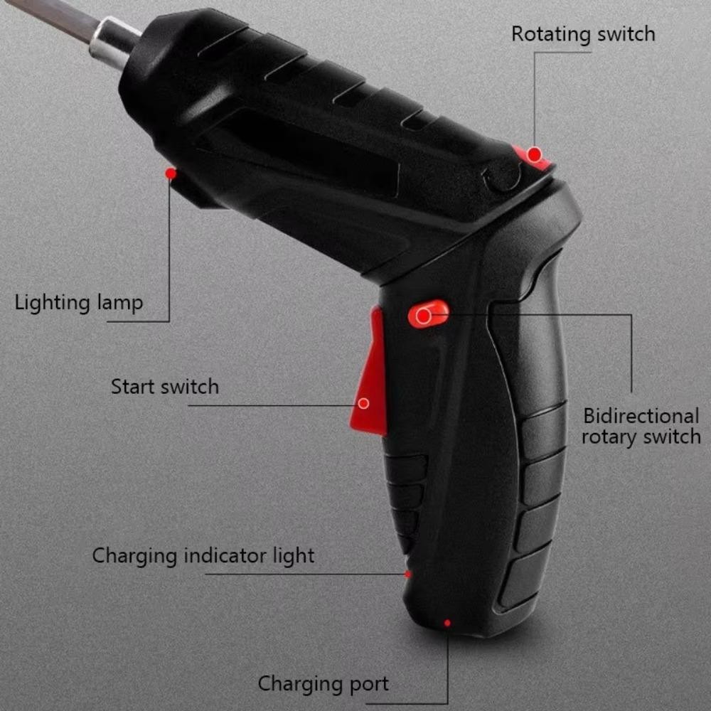 Bộ tuốc nơ vít pin lithium 3.6V YMIFI 3/15/47 chi tiết, khoan không dây 1800mAh sạc lại, gấp gọn di động