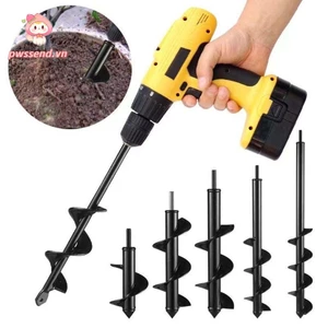 Mũi khoan mở rộng đất PWSEND, Mũi khoan lỗ trồng lục giác Dụng cụ đào vườn Auger Mũi khoan xoắn ốc, Mũi khoan đất bằng thép bền có độ cứng cao Mũi khoan điện