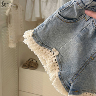 Trang phục mùa hè cho bé gái 2025, áo tank top phong cách Hàn Quốc mới và quần jeans