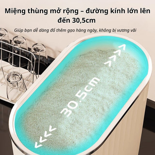Thùng Đựng Gạo Bunnies House – Hộp Gạo Thông Minh 5kg 10kg, Lấy Gạo Một Chạm, Chống Mối Mọt