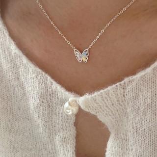 Vòng Cổ Màu Bướm Zircon Vòng Cổ Nữ Phong Cách Hàn Quốc Ánh Sáng Sang Trọng Tinh Tế Xương Đòn Dây Chuyền Phù Hợp Với Học Sinh Trang Sức Quà Tặng Cho Bạn Gái