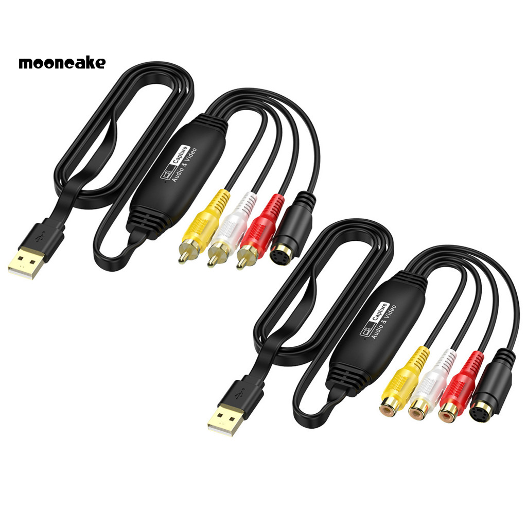 Bánh trung thu | Bộ chuyển đổi Vhs sang kỹ thuật số 1080p, ghi video USB, chuyển từ Vhs Vcr Tv sang số cho Windows Mac Os Linux Android RCA