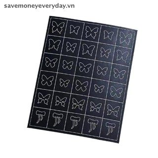 [savemoneyeveryday] Hallow Star Heart Nail Forms Fringe Tip Guides Sticker DIY Nail Art Tips Sticker Stencil Strips Dụng cụ làm móng tay Salon [vn]