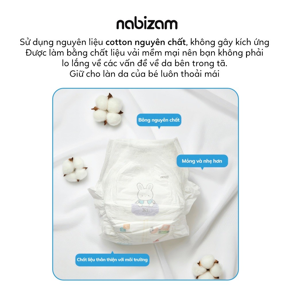 Ảnh Combo 2 Bịch Tã/Bỉm Đêm NABIZAM Signature Summer Nội Địa Hàn, Mỏng Mềm, Thoáng Khí, Siêu Thấm Hút Size L30/XL26/2XL22 3