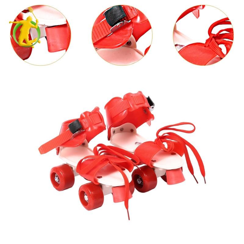 Giày trượt patin có thể điều chỉnh cho trẻ em Hàng đôi 4 bánh Xe Ván trượt Quad nội tuyến cho trẻ em