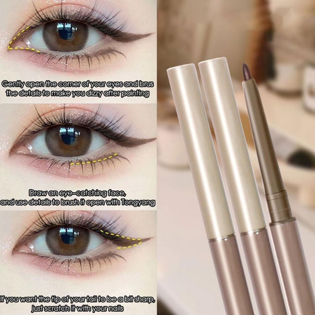 4 Màu Bút Kẻ Mắt Lâu Dài Bút Gel Chống Thấm Nước Matte Eyeiner Dễ Dàng Nâu / Màu Đen / Bút Chì L9w6