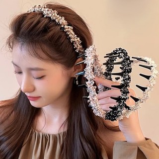 Băng đô gợn sóng dành cho nữ - Thanh lịch, Phong cách INS Hàn Quốc, Y2K - để rửa mặt, trang điểm - Phụ kiện tóc thời trang - Công cụ kiểu tóc DIY - Vòng chải tóc chống trượt có răng