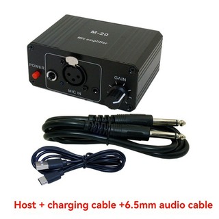 Micrô động Bộ khuếch đại Mic ngưng tụ Âm thanh M-20 48V Phantom Sạc điện màu đen cho loa Card âm thanh trực tiếp