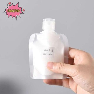 Pnpia Trong Suốt Clam Bao Bì Túi Nhựa Đứng Lên Túi Đựng Nước Du Lịch Di Động Chất Lỏng Trang Điểm Túi Đóng Gói Cho Lotion Dầu Gội Boutique