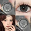 （-0°-6.00°）🌈ZM 🌈/Set 2 Kính Áp Tròng Màu tím/đen/xám thời trang contact lens hợp lệ 6 tháng YX115