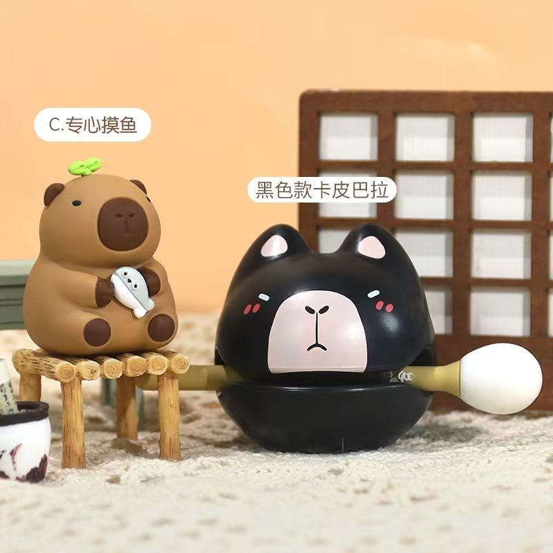 / điểm Đồ chơi thông thường Con lắc thối Kapibara Cá gỗ Capybara Đồ chơi giải nén Văn phòng Trang trí máy tính để bàn Cặp đôi Quà tặng nhỏ ghj7